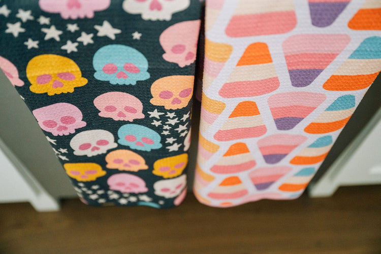 Corny: Double-Sided Hand Towel: White/Purple/Pink / 17x27 in / Hand Towel