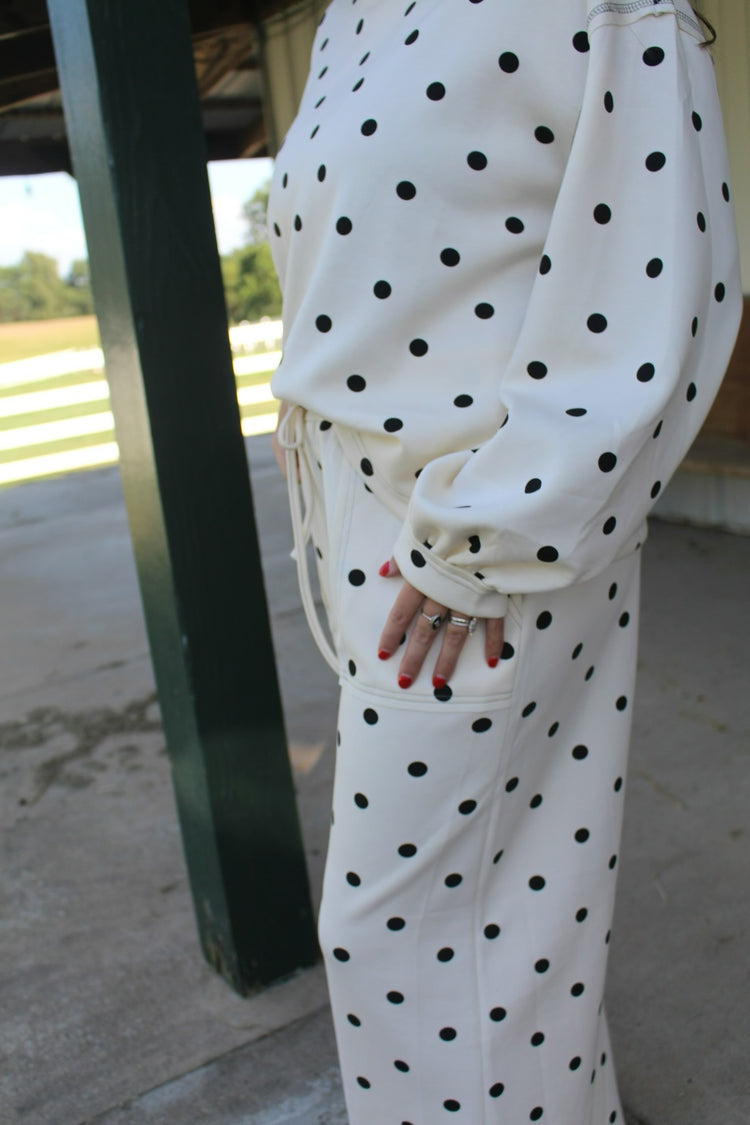 Heavy Scuba Polka Dot Long Sleeve Set