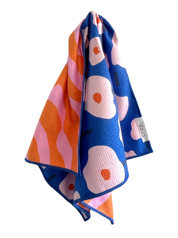 Fidget: Reversible Washcloth: Blue/Pink/Orange / 12x12 in