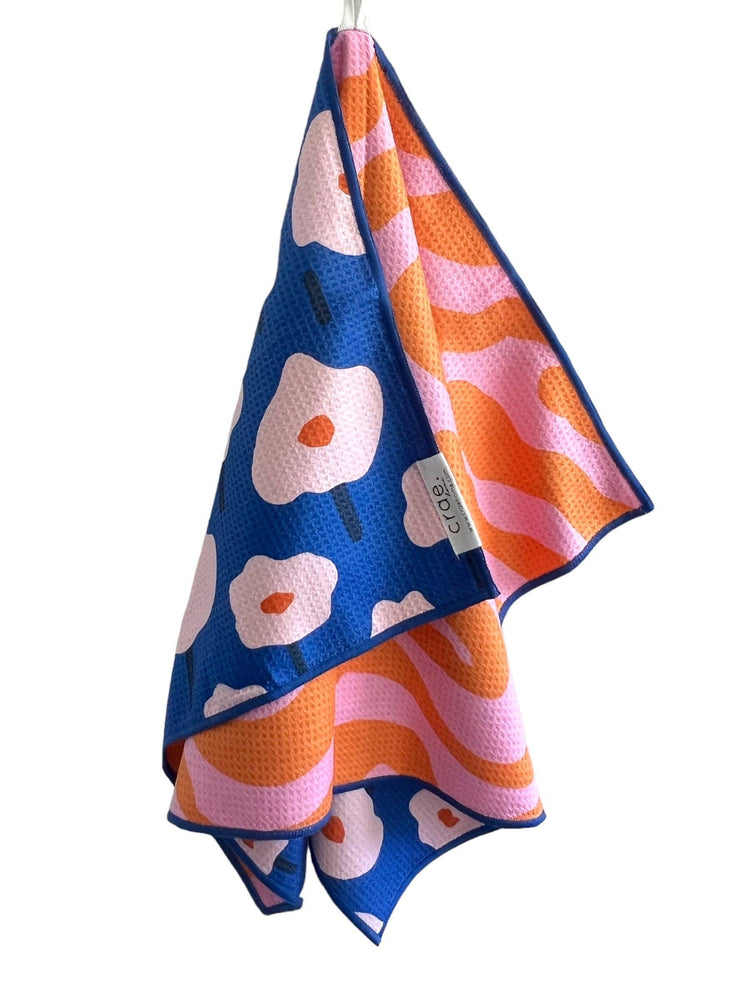Fidget: Reversible Hand Towel: Blue/Pink/Orange / 19x29 in / Hand Towel