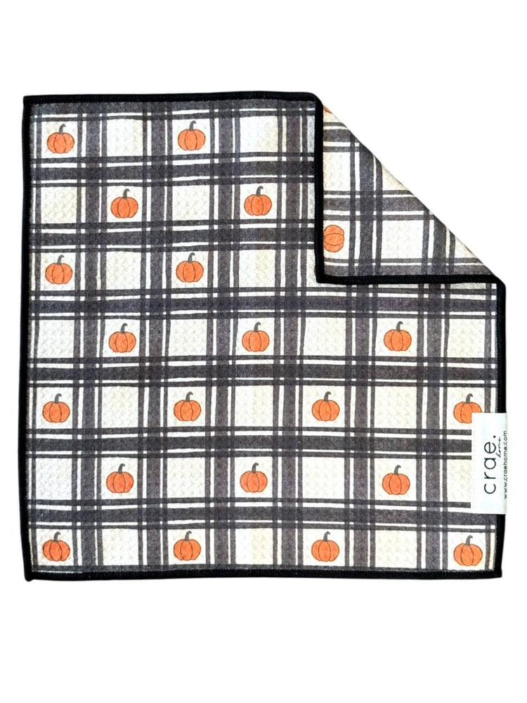 Grid of Gourds: Double-Sided Washcloth: Black/White / 12x12 in / Washcloth