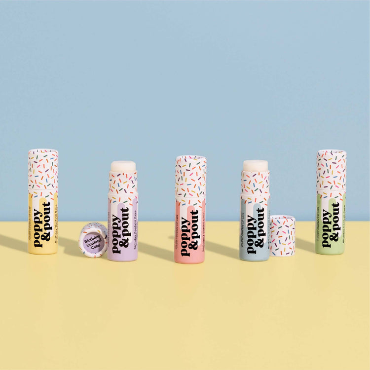 Lip Balm, Birthday Confetti Cake, Yellow