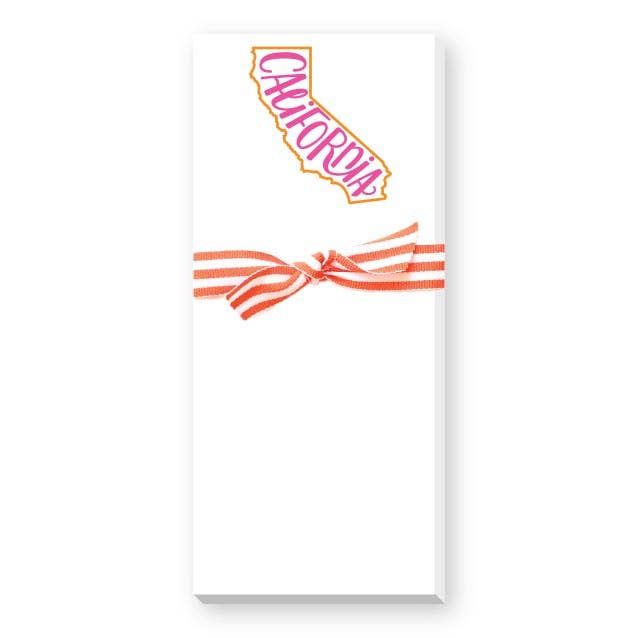 HAND LETTERED STATE SKINNIE NOTEPAD: BLUE WITH LIGHT BLUE STATE