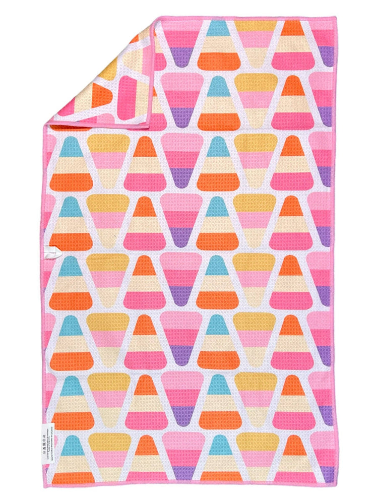 Corny: Double-Sided Hand Towel: White/Purple/Pink / 17x27 in / Hand Towel