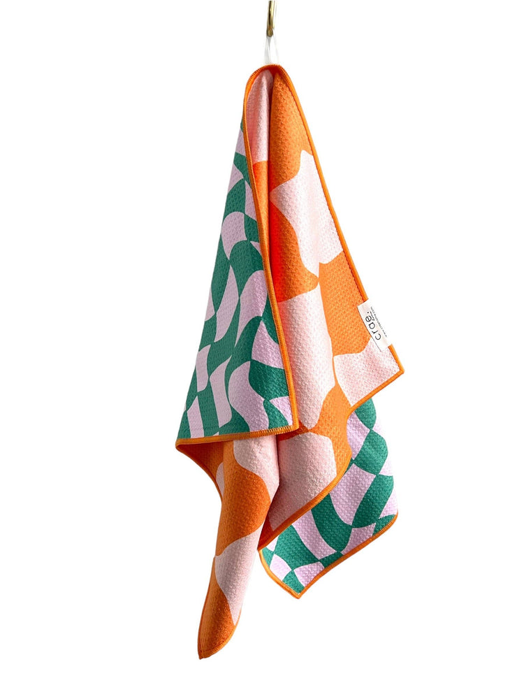 Sugar Sugar: Reversible Hand Towel: Orange/Pink Turquoise/Purple / Hand Towel