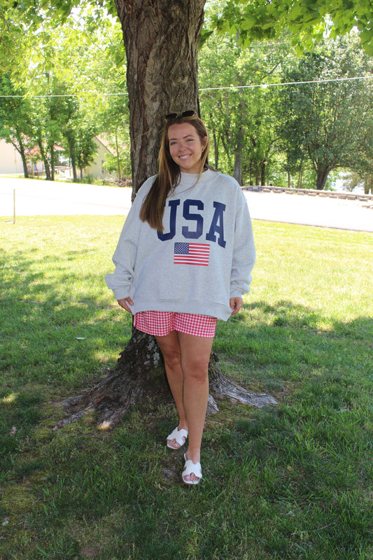 USA Reversible USA/America Mock Neck