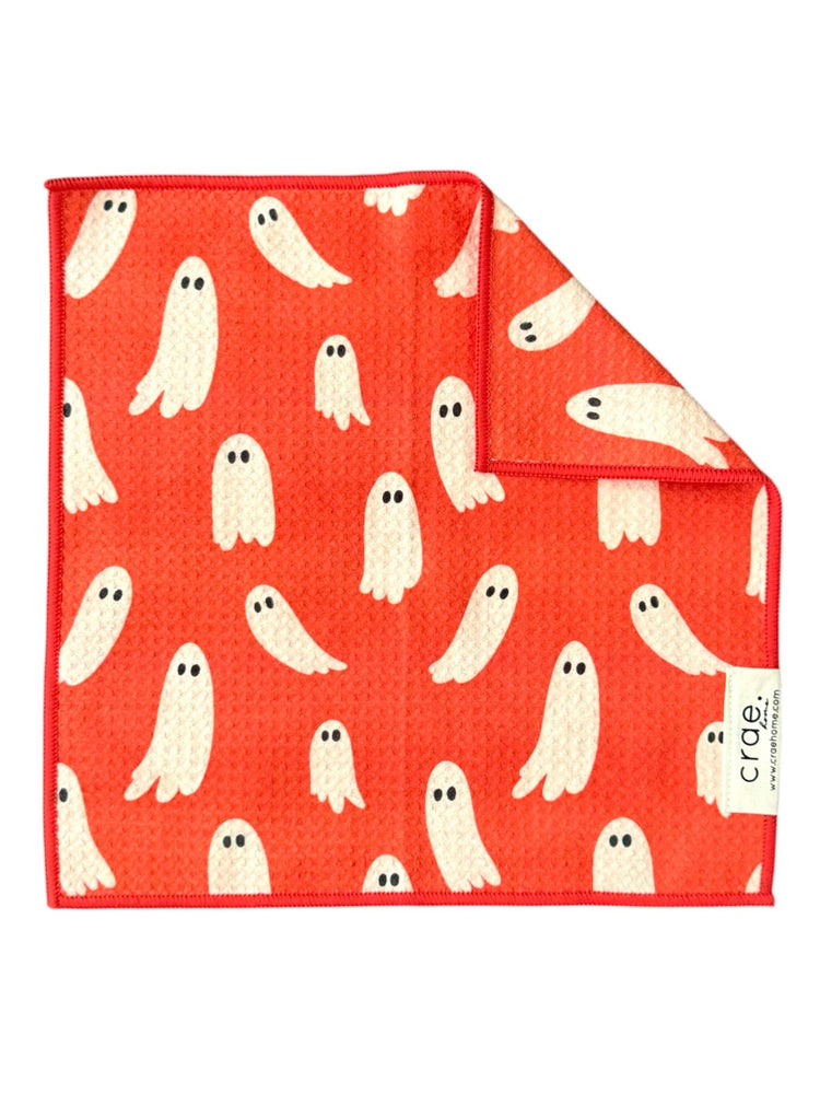 Beyond the Grave: Double-Sided Washcloth: Orange / 12x12 in / Washcloth