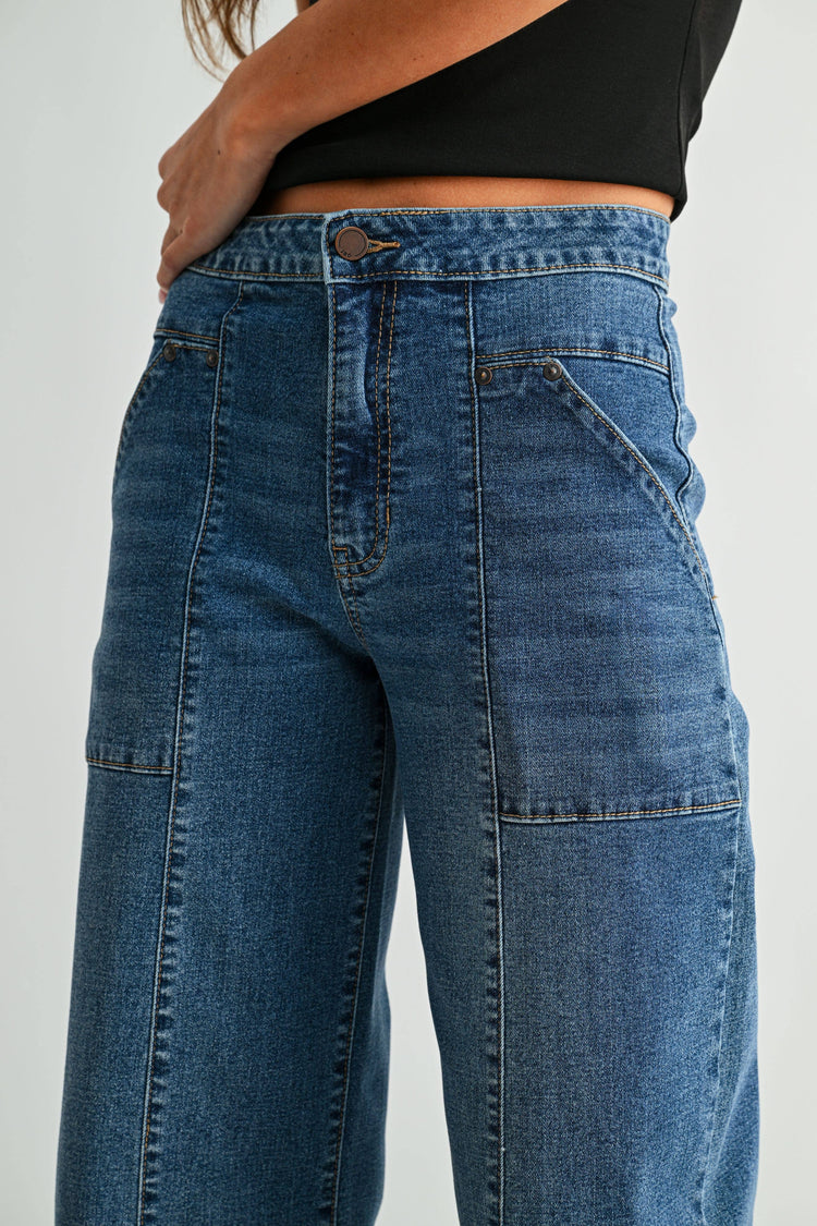 Pocket Straight Denim Jean