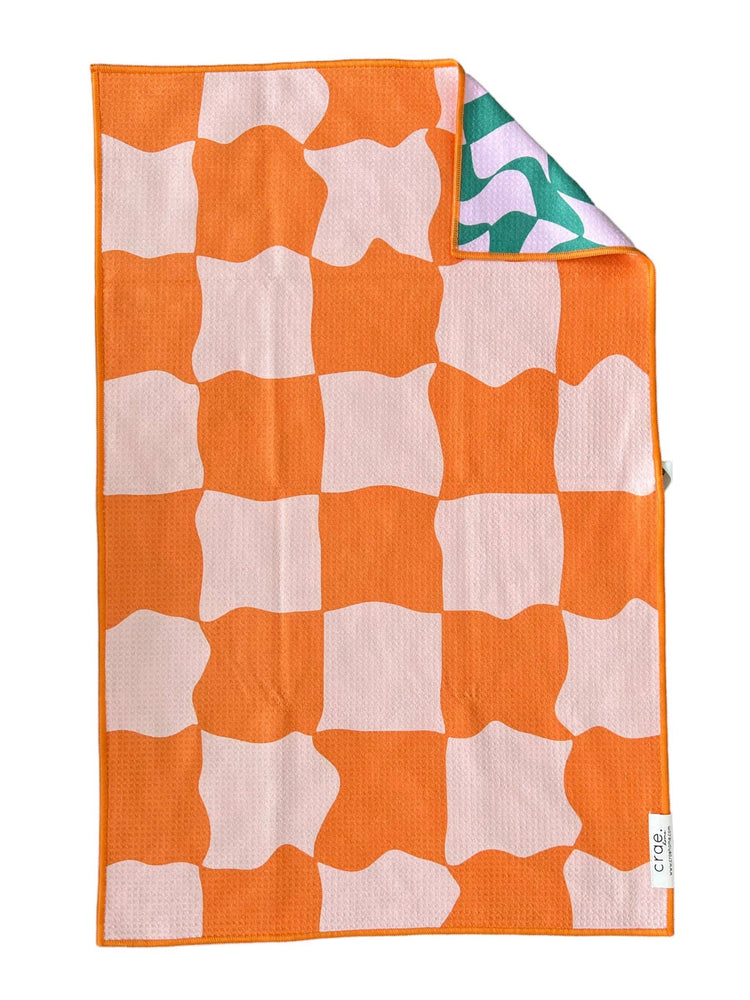 Sugar Sugar: Reversible Hand Towel: Orange/Pink Turquoise/Purple / Hand Towel