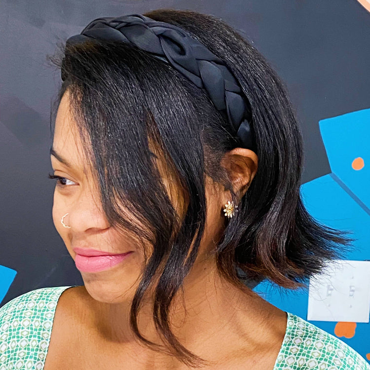 Dutch Braid Headband: Black