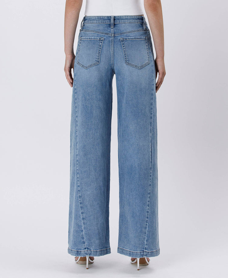 Jenny HIGH RISE SEAM DETAIL PALAZZO JEANS