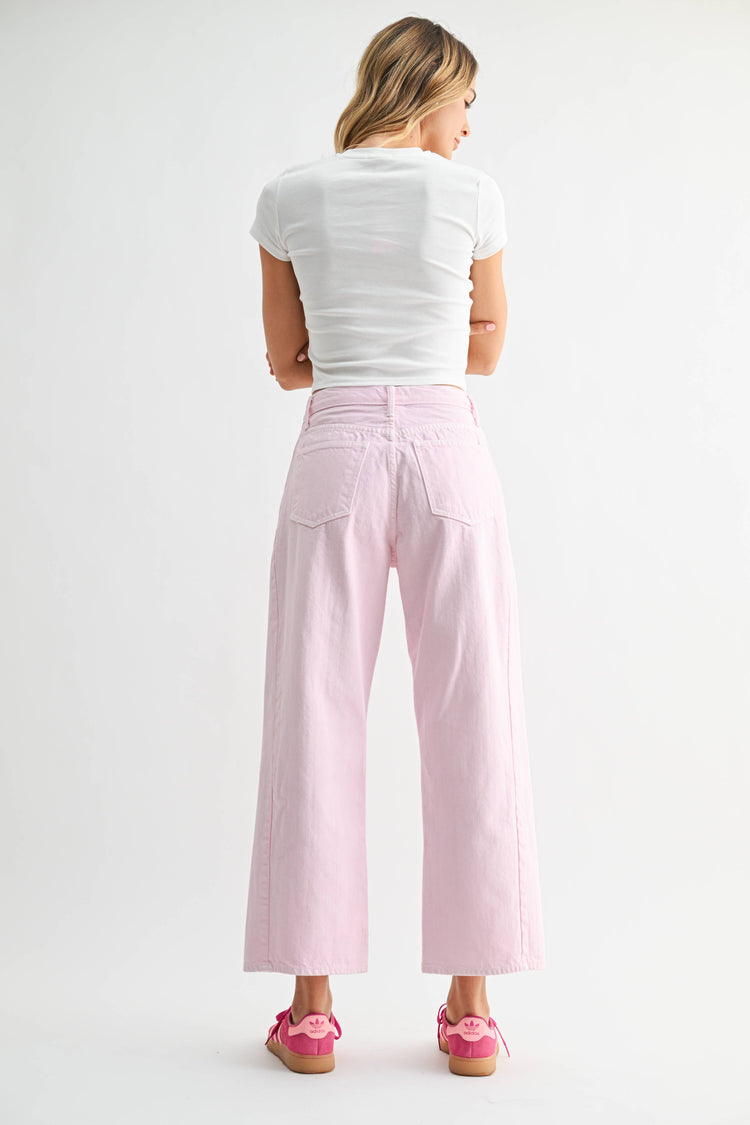 PINK - Barrel Jean Twist