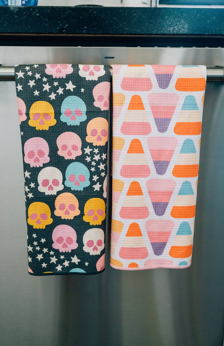 Corny: Double-Sided Hand Towel: White/Purple/Pink / 17x27 in / Hand Towel