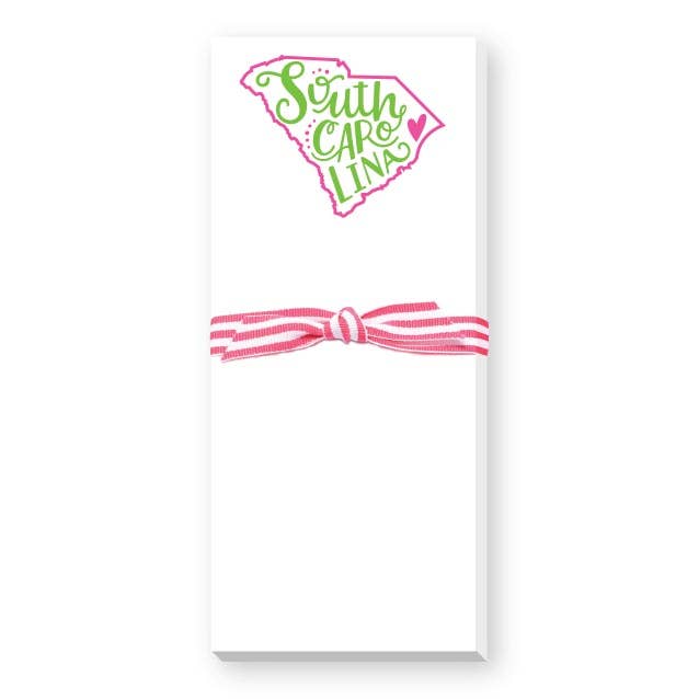 HAND LETTERED STATE SKINNIE NOTEPAD: BLUE WITH LIGHT BLUE STATE