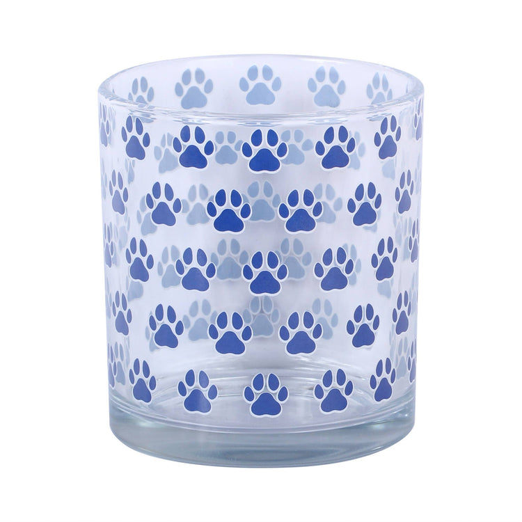 Blue Paw Print Kentucky Rocks Glass