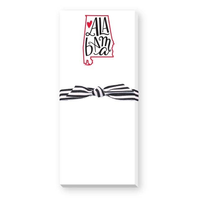 HAND LETTERED STATE SKINNIE NOTEPAD: BLUE WITH LIGHT BLUE STATE
