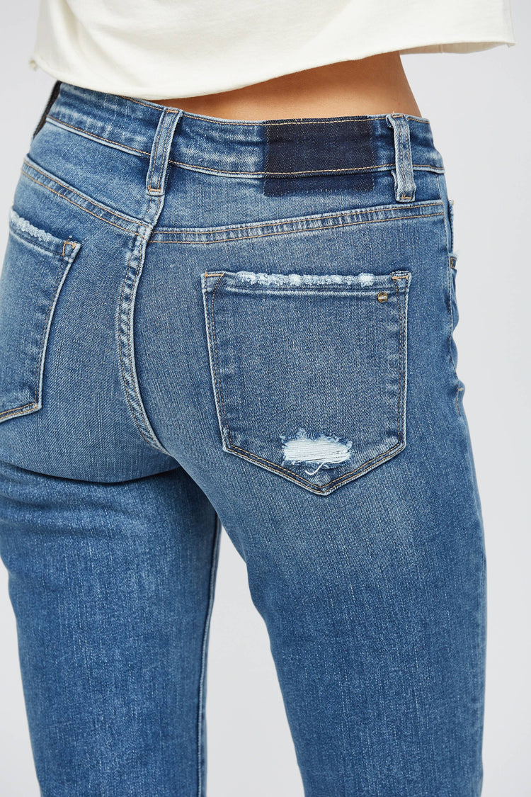 FREESTYLE MID RISE CROP: MARINE BLUE