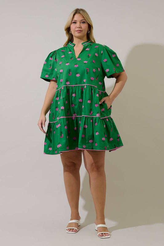 Candace Tiered Mini Dress - Vivy Floral