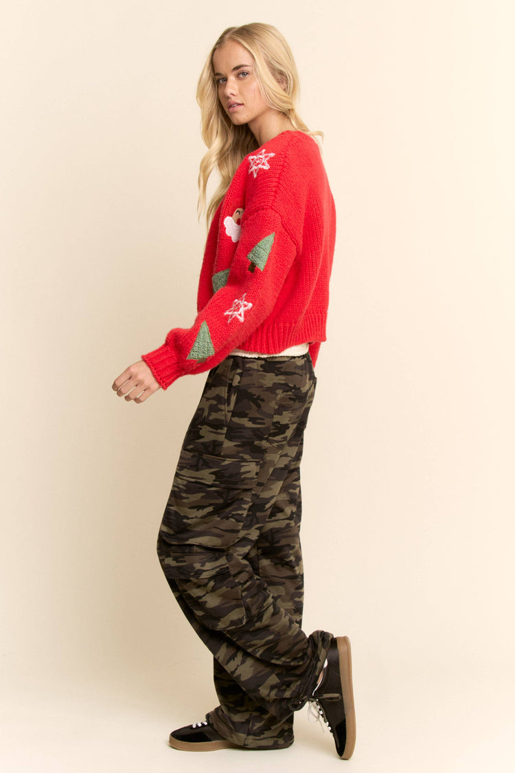 CHRISTMAS THEMED KNITTED CARDIGAN