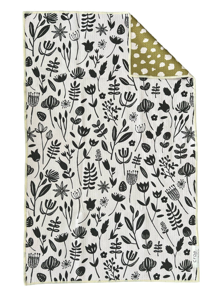 Vintage Highway: Reversible Hand Towel: Cream/Pea Green / Hand Towel