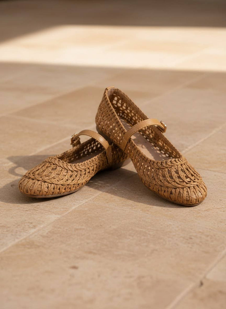 SUSAN WOVEN MARY JANE FLAT