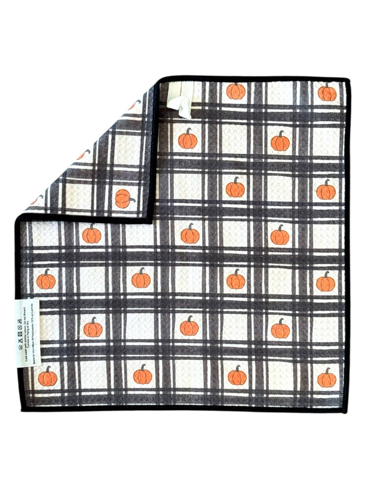 Grid of Gourds: Double-Sided Washcloth: Black/White / 12x12 in / Washcloth