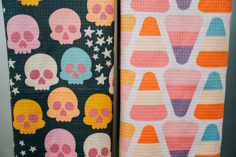 Corny: Double-Sided Hand Towel: White/Purple/Pink / 17x27 in / Hand Towel