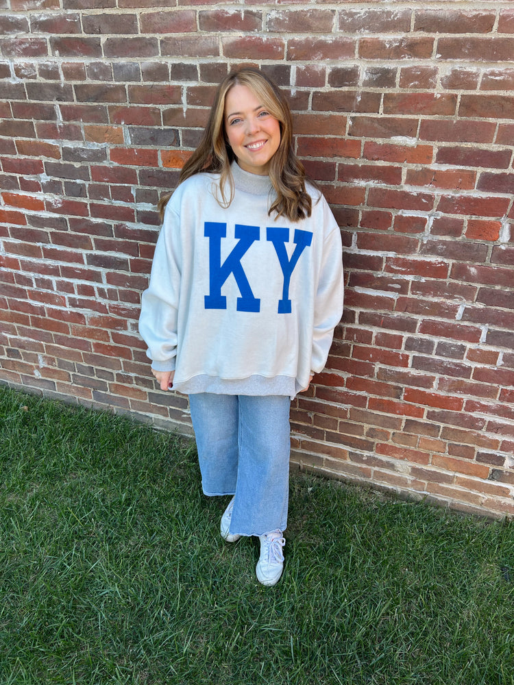 KENTUCKY/KY Reversible Mock Neck Crewneck