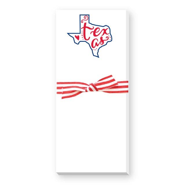 HAND LETTERED STATE SKINNIE NOTEPAD: BLUE WITH LIGHT BLUE STATE