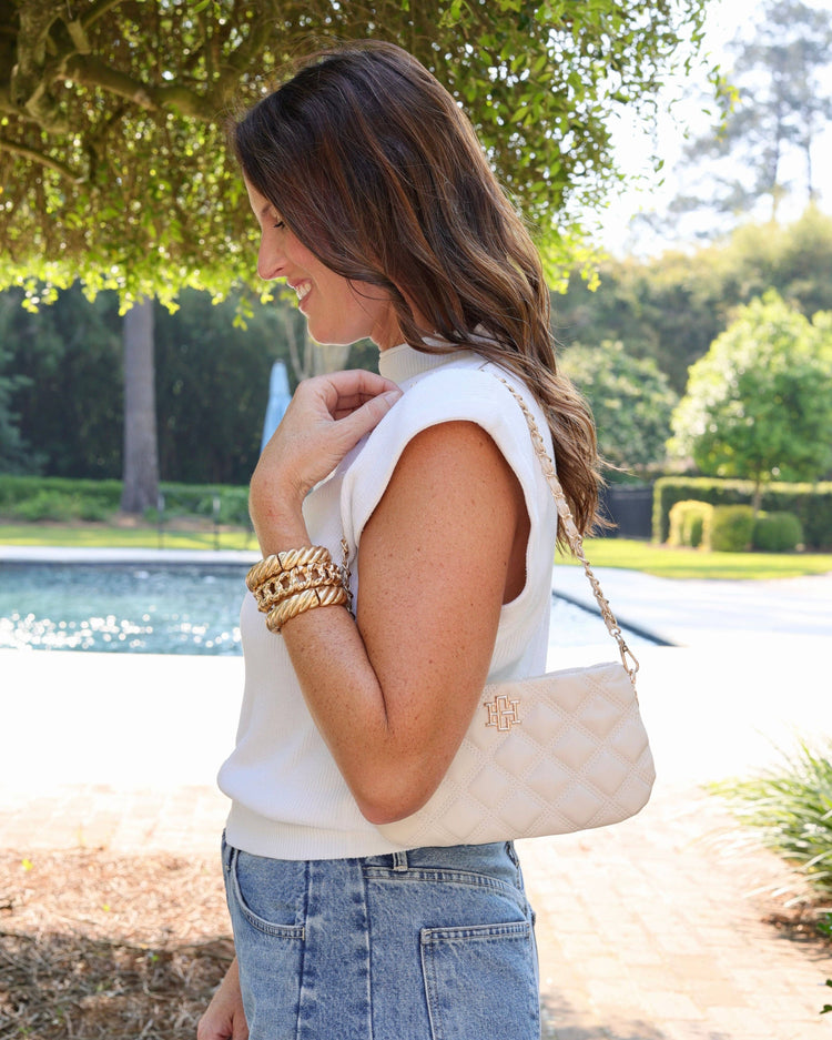 Livi Crossbody Cream Quilted bag
