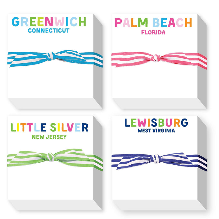 RAINBOW CITY AND STATE CHUBBIE NOTEPAD: PINK