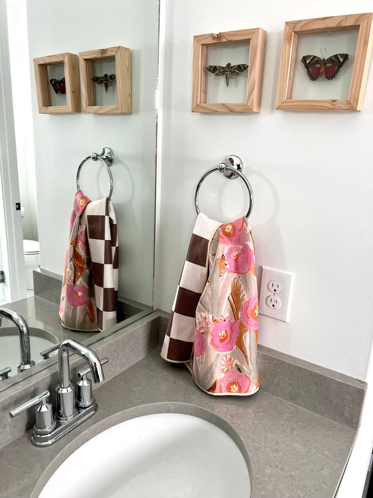 Reeds: Reversible Hand Towel: Cream/Brown / Hand Towel