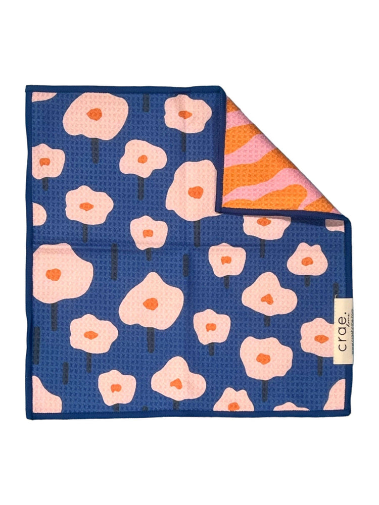 Fidget: Reversible Washcloth: Blue/Pink/Orange / 12x12 in