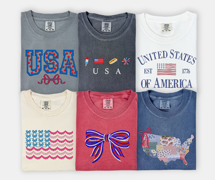 ALL AMERICAN - embroidered tee