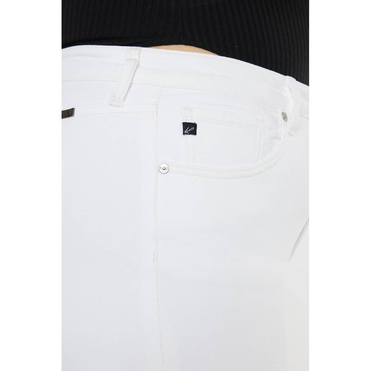 High Rise Plus Slim Straight - WHITE