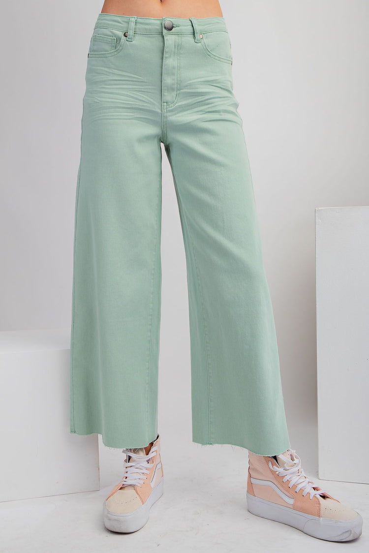 SOFT STRETCH HIGH WAISTED TWILL PANTS