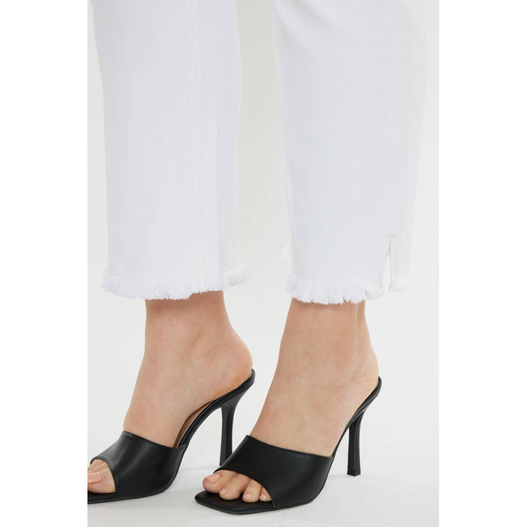 High Rise Plus Slim Straight - WHITE