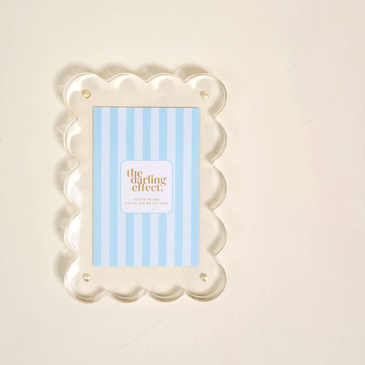 Rectangle Scalloped Acrylic Picture Frame