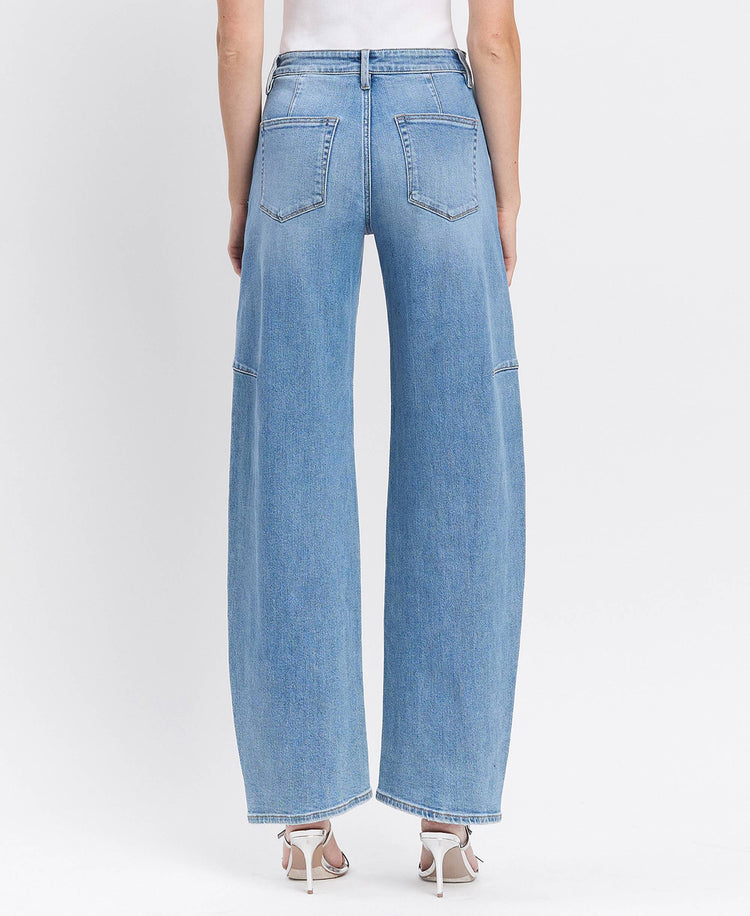 SUPER HIGH RISE WIDE BARREL JEANS