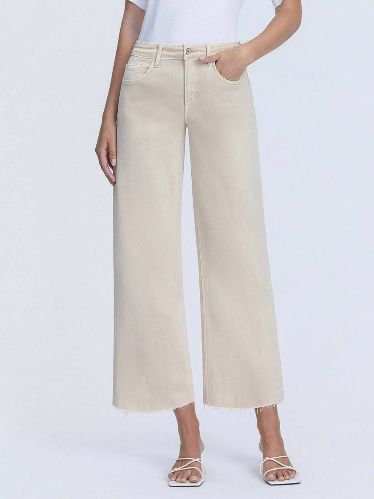 OLIVIA HIGH RISE CROP WIDE LEG JEANS