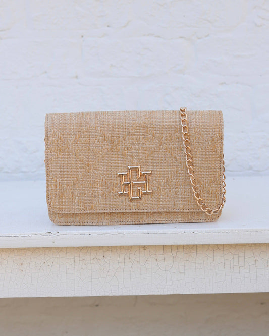 Bryn Clutch/Crossbody Natural Lattice