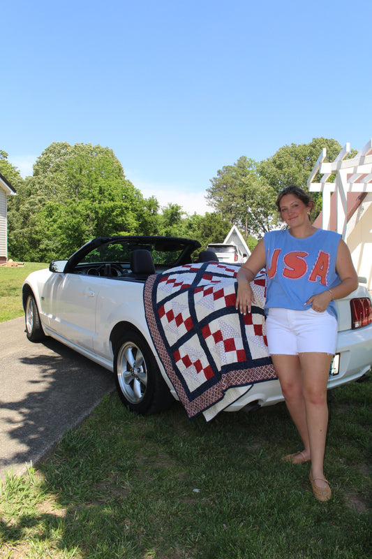 Washed Jersey With Usa