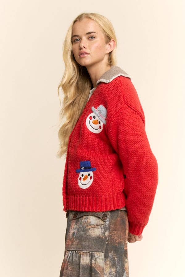 SNOWMAN HOLIDAY CARDIGAN