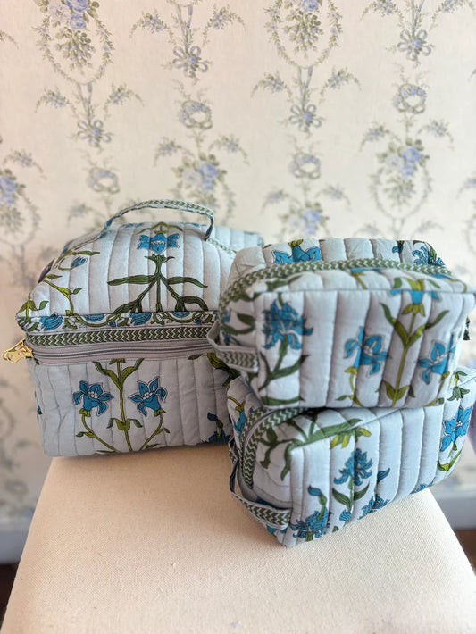 Iris Luxe | Quilted Cosmetic Bags-set of 3