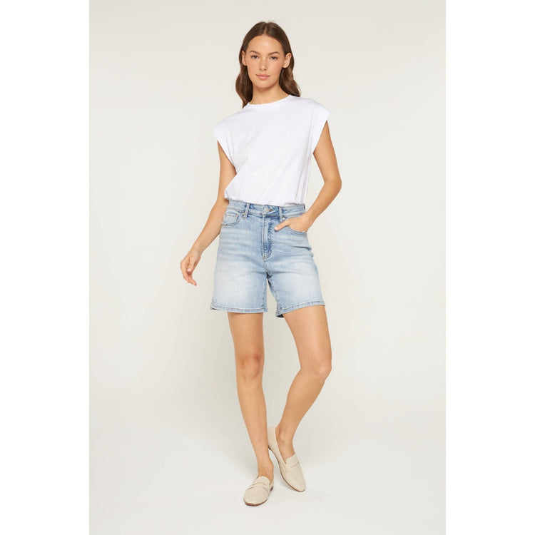 SUPER HIGH BERMUDA: LIGHT GREYISH BLUE