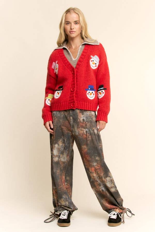 SNOWMAN HOLIDAY CARDIGAN