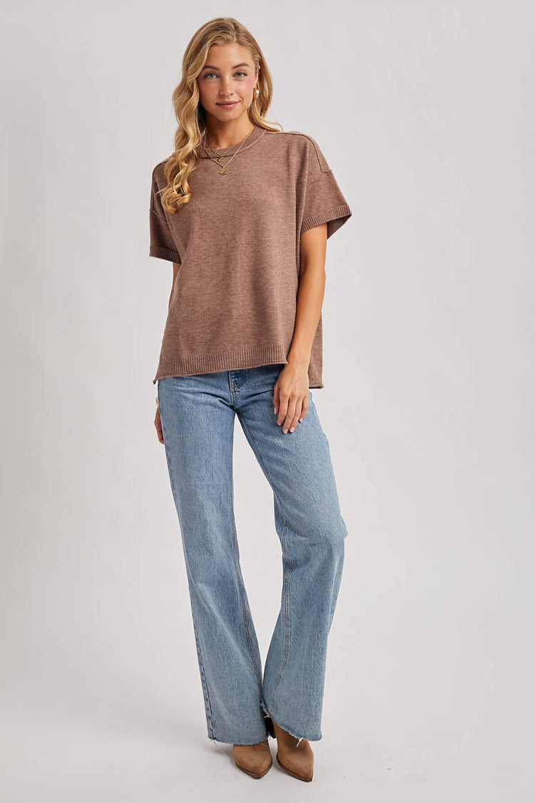 CREW NECK KNIT TEE