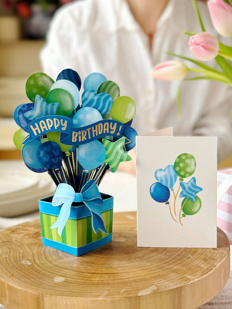 Mini Blue Birthday Balloons