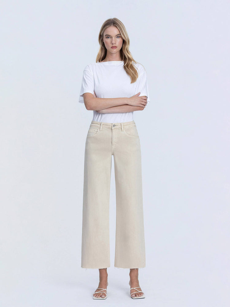 OLIVIA HIGH RISE CROP WIDE LEG JEANS