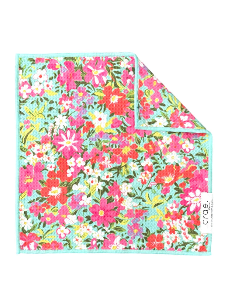 Hannah: Double-Sided Washcloth: Teal / 12x12 in / Washcloth